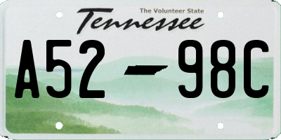 TN license plate A5298C
