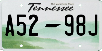 TN license plate A5298J