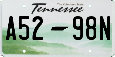 TN license plate A5298N