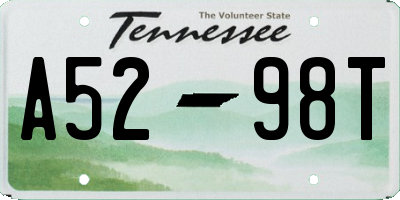 TN license plate A5298T