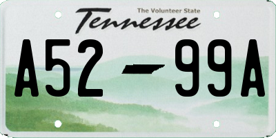 TN license plate A5299A