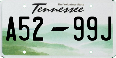 TN license plate A5299J