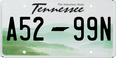 TN license plate A5299N