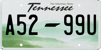 TN license plate A5299U