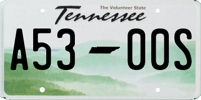 TN license plate A5300S