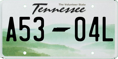 TN license plate A5304L