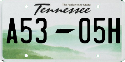 TN license plate A5305H