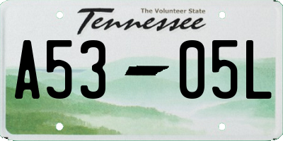 TN license plate A5305L