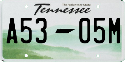 TN license plate A5305M