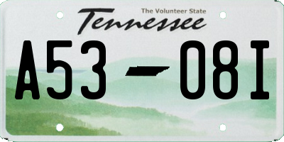 TN license plate A5308I