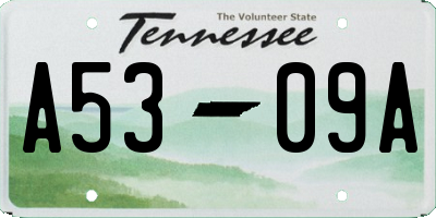 TN license plate A5309A