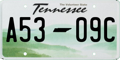 TN license plate A5309C