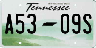 TN license plate A5309S