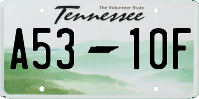 TN license plate A5310F