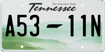 TN license plate A5311N