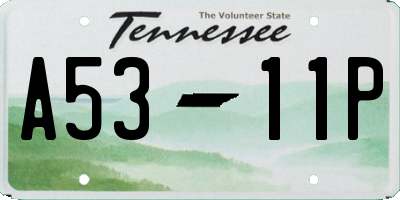 TN license plate A5311P
