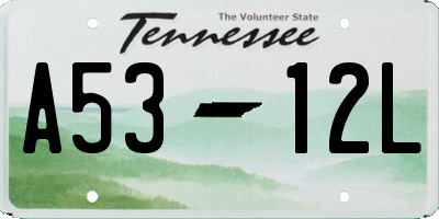 TN license plate A5312L