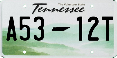 TN license plate A5312T