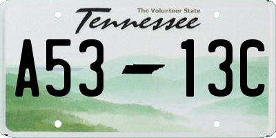 TN license plate A5313C