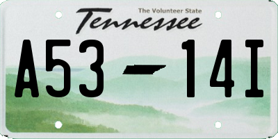 TN license plate A5314I