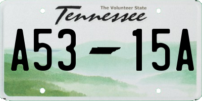 TN license plate A5315A