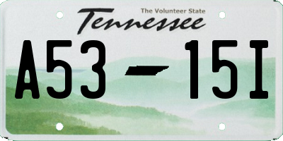 TN license plate A5315I