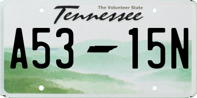TN license plate A5315N