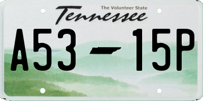 TN license plate A5315P