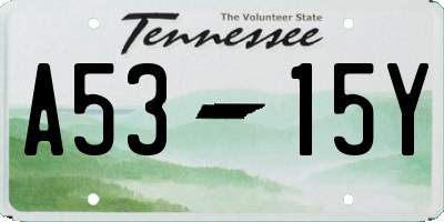 TN license plate A5315Y