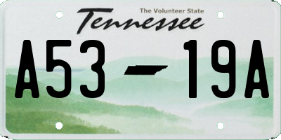 TN license plate A5319A