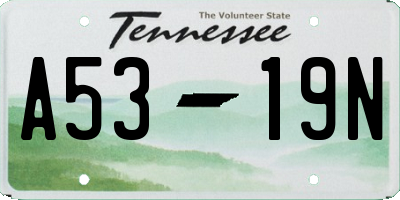 TN license plate A5319N