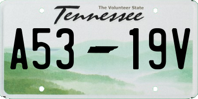 TN license plate A5319V