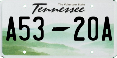 TN license plate A5320A