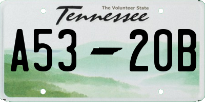 TN license plate A5320B