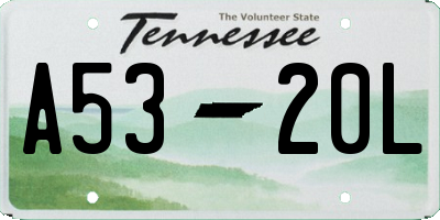 TN license plate A5320L
