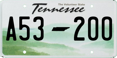 TN license plate A5320O