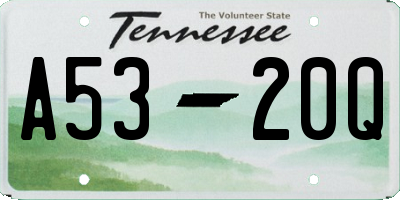 TN license plate A5320Q