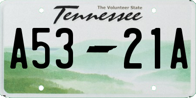 TN license plate A5321A