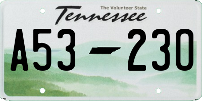 TN license plate A5323O