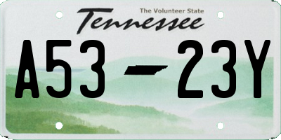TN license plate A5323Y