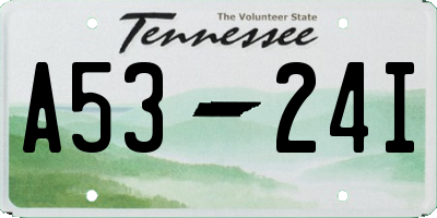 TN license plate A5324I