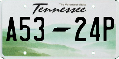 TN license plate A5324P