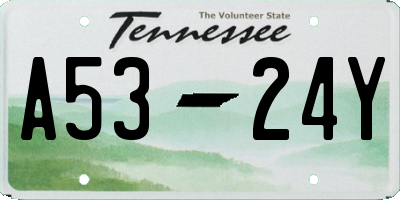 TN license plate A5324Y