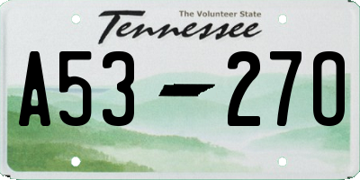 TN license plate A5327O