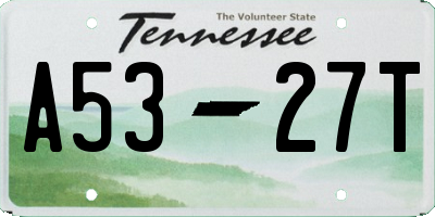 TN license plate A5327T
