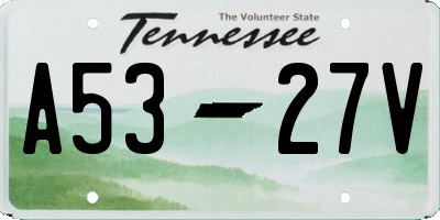 TN license plate A5327V