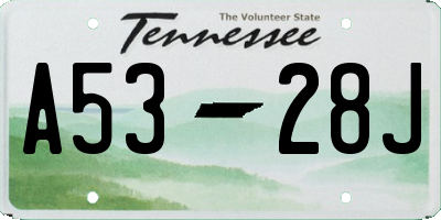 TN license plate A5328J