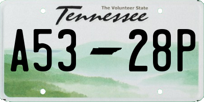 TN license plate A5328P