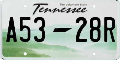 TN license plate A5328R
