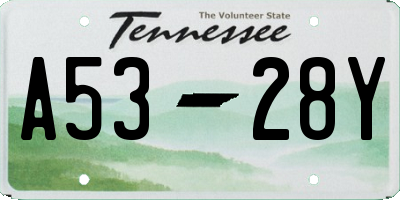 TN license plate A5328Y